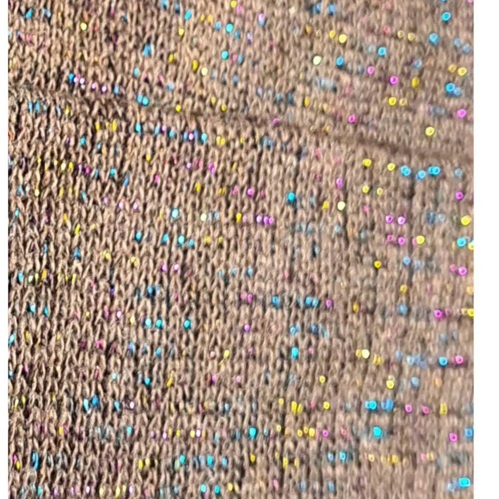 3 Winter Knit Toboggan Beanie Hats Solid Color With Rainbow Sparkle Threads OSFM